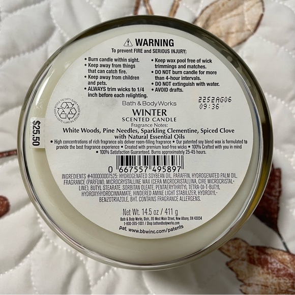 Bath & Body Works Winter Scented Candle - Picture 3 of 3